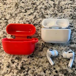 Apple AirPods Pro 2nd Generation with red case